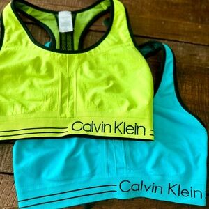 Calvin Klein Performance 2 sports bras size medium.